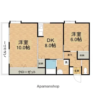 ル・モント・ジョリ天満【603号室】の間取り