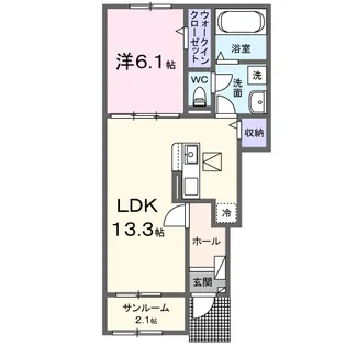 トゥワイル【1階】の間取り