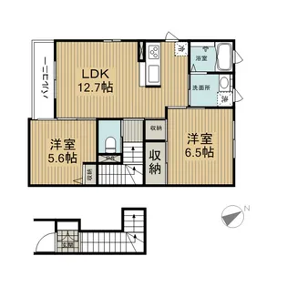 サティスビータ【201号室】の間取り