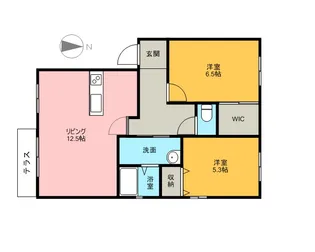 グリーンバレーA棟【1階】の間取り