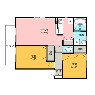 花ぞ野ローズガーデンB棟【1階】の間取り
