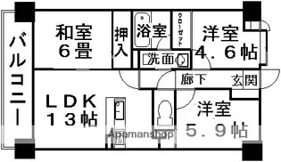 プラム石坂【301号室】の間取り