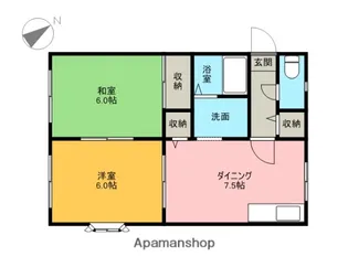 サンルージュ高梨【201号室】の間取り