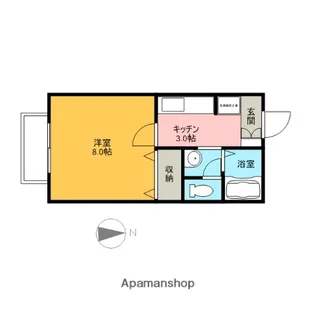 アヴニールロイヤル【201号室】の間取り