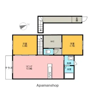 シャーメゾン愛宕A棟【2階】の間取り