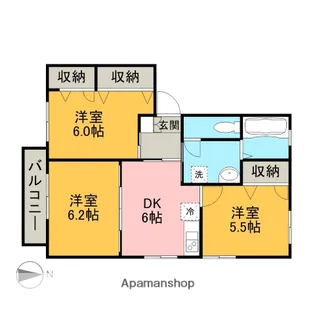 ビバブルエクティⅡ【2階】の間取り