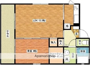 ヴェルジェD【1階】の間取り
