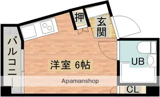 1Rの間取り画像