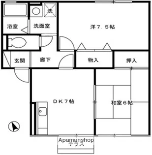 グリーンコート長与【1階】の間取り