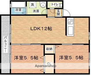 エクレール【2階】の間取り