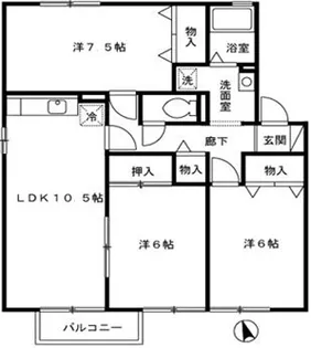 ウィルコーポ【1階】の間取り