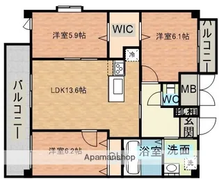 メルヴェーユ・F【2階】の間取り