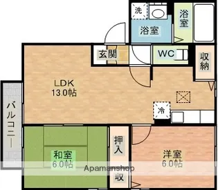 セジュール夢彩都Ⅱ【2階】の間取り
