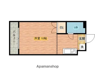 フラットワン【504号室】の間取り