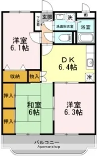 柳原マンションⅠ【3階】の間取り