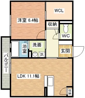 アトリエールさくら【2階】の間取り