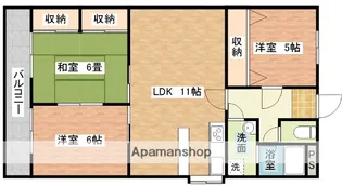 夕福マンション【6階】の間取り