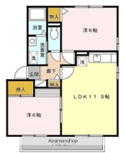 ロイヤルコートA【A101号室】の間取り