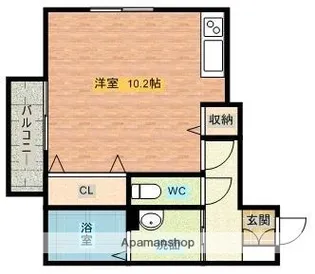 ビジュービスタⅢ【205号室】の間取り