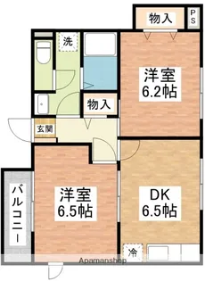 プリムローズB【102号室】の間取り