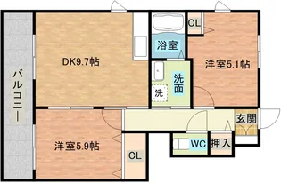 メゾン ラ パトリア B棟【102号室】の間取り