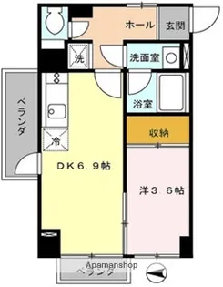 ブラン・ネージュおおはし【1階】の間取り