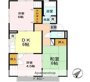 プレジール泉B【2階】の間取り