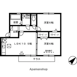メルベーユ久良木【1階】の間取り