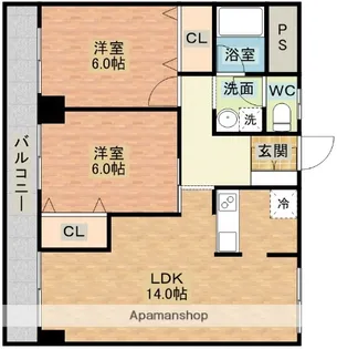 森田ビル(川平町)【404号室】の間取り