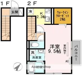K・フィールド【201号室】の間取り