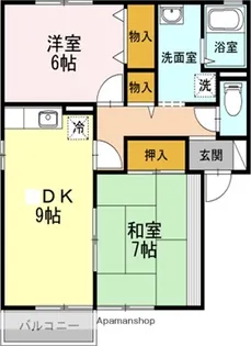 セジュールHAMA C棟【2階】の間取り
