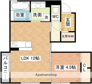 ウィット悠【1階】の間取り