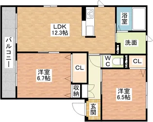 シャーメゾンさくら野【301号室】の間取り