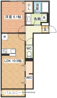 ウエスト・ヴィレッジ壱番館【2階】の間取り