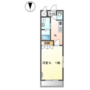 サニーヒルズ出雲【2階】の間取り