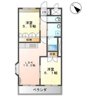 パインホームズ川平【2階】の間取り