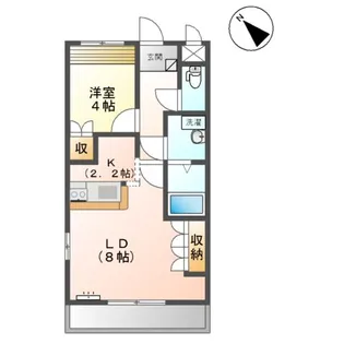 ヤッチャ・ミジョーカ【1階】の間取り