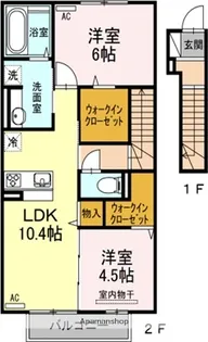 ファミーユ エスパス Ⅰ棟【2階】の間取り