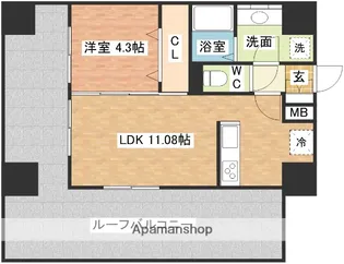 フェリーチェ梅香崎【3階】の間取り