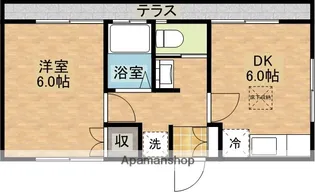 片淵丸尾ハイツD棟【102号室】の間取り