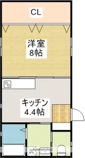 片淵丸尾ハイツE棟【205号室】の間取り