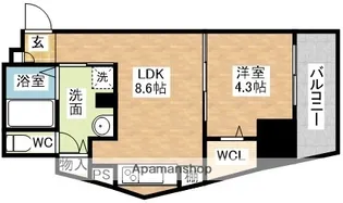 メルセデス長崎大学前【502号室】の間取り