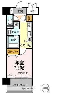 クレール クリヤマ【5階】の間取り