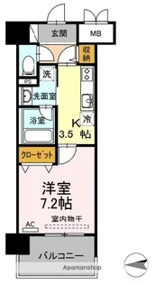 クレール クリヤマ【8階】の間取り