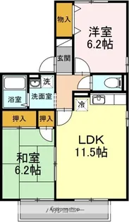 ウィルモアおびた【2階】の間取り