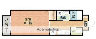 エヴァーグリーン思案橋【8階】の間取り