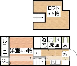 MODERN PALAZZO 住吉レジサム【107号室】の間取り