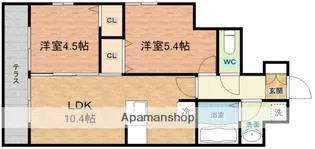 ヴェルジェ平間【1階】の間取り