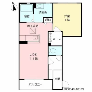 ヴィラーチェ・ラム【103号室】の間取り