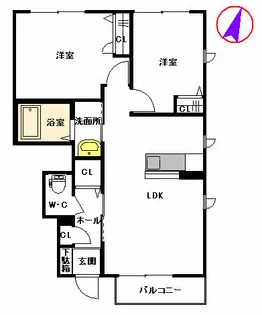 コンフォルト・ファイブ A棟【103号室】の間取り